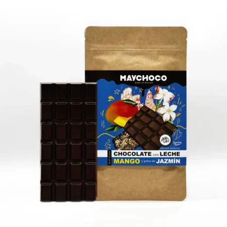 MAYCHOCO milk chocolate mango and jasmine with tablet