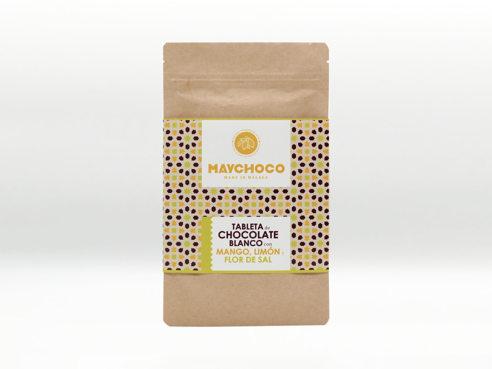 Tableta de Chocolate Blanco con Mango, Limón y Flor de Sal - Image 3