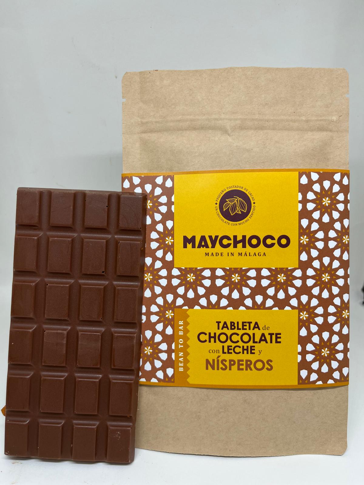 Tablet 55% Peruvian Cocoa with Milk and Nisperos - 'Dark Milk'. - Image 3