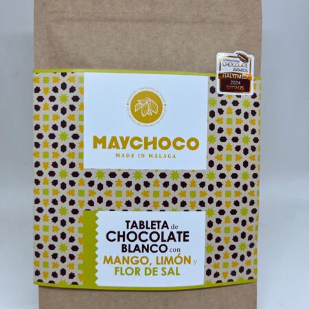 Tableta de Chocolate Blanco con Mango, Limón y Flor de Sal